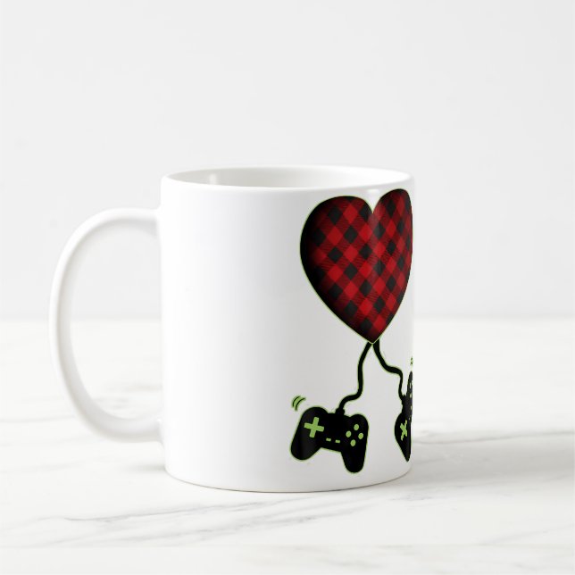Caneca De Café Presente de Dia dos Namorados para Gamer e Rapazes (Esquerda)