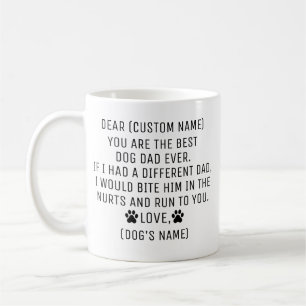 Caneca De Café Presente de Dia dos Pais para Pai de Cachorro, Pre