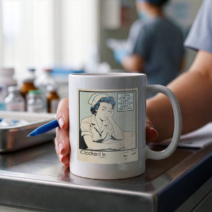 Caneca De Café Presente de Enfermeira Cansada para Enfermeiros, T
