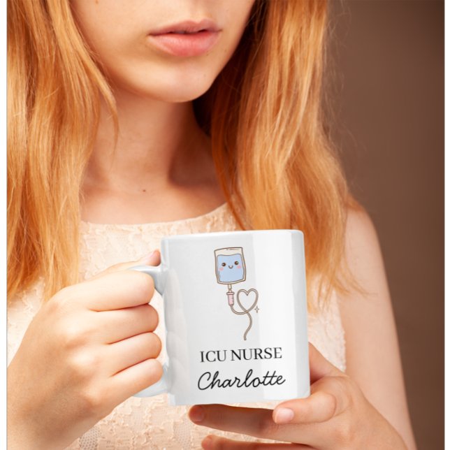 Caneca De Café Presente de Enfermeira de Cuidados Intensivos Edit (Criador carregado)