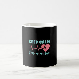 Caneca De Café Presente de Enfermeira Mantenha a Calma Sou uma En