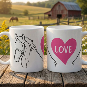 Caneca De Café Presente de Equestre Amante de Cavalo Fofo Vaqueir