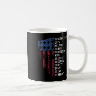 Caneca De Café Presente de Escotismo Vintage Bandeira dos EUA Lei