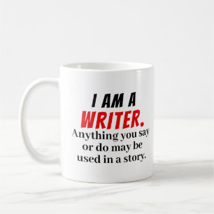 Caneca De Café Presente de Escritor Criativo Autor Romancista