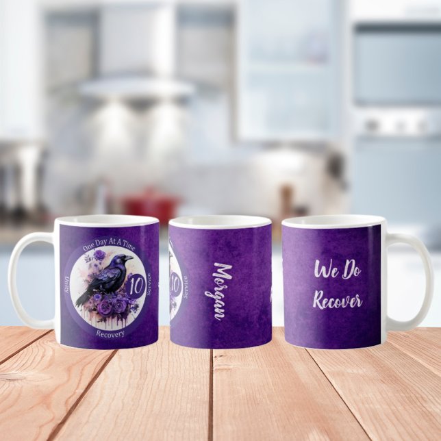 Caneca De Café Presente de Etapa de Recuperação de Raven Personal (Criador carregado)
