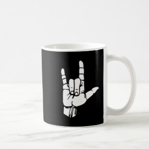 Caneca De Café Presente de Eu Te Amo em Asl Camiseta de Língua de