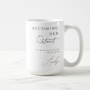 Caneca De Café Presente de Evento de Retiro Feminino Mínimo Adici