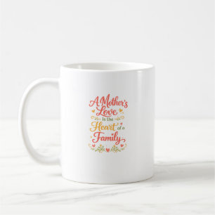 Caneca de Café Presente de Família Coração de Amor