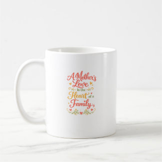 Caneca de Café Presente de Família Coração de Amor
