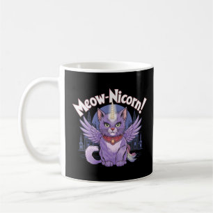 Caneca De Café Presente de Fantasia de Gato Mágico - Meow-Nicorn