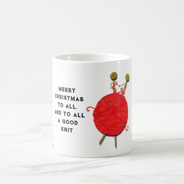 Caneca De Café Presente de Férias de Tricô (Centro)