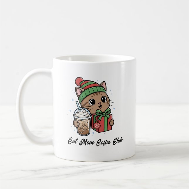 Caneca De Café Presente de Férias Kawaii Kitty para Amantes de Ga (Esquerda)