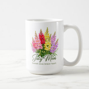 Caneca De Café Presente de Flor de Nascimento de Julho Inspirador