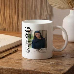 Caneca De Café Presente de formatura com foto elegante Twenty26