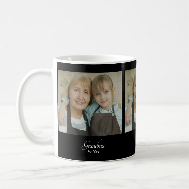 Caneca De Café Presente de Foto da Avó Estabelecida (Esquerda)