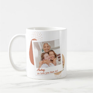 Caneca De Café Presente de foto e texto para a mãe ou família