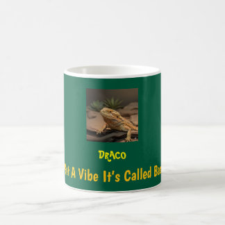Caneca De Café Presente de Foto Personalizada de Dragão Barbudo