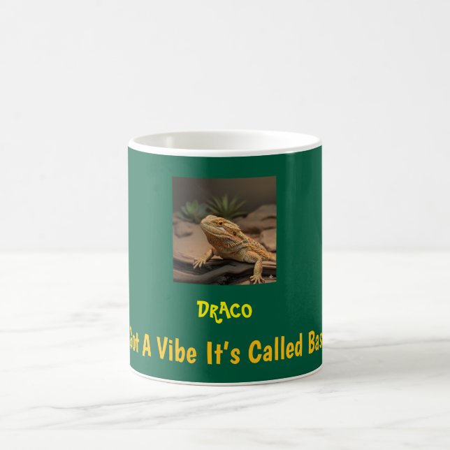 Caneca De Café Presente de Foto Personalizada de Dragão Barbudo (Centro)