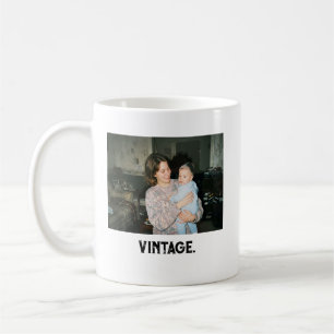 Caneca De Café Presente de Foto Personalizada Vintage