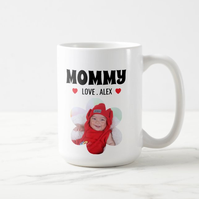 Caneca De Café Presente de Foto Personalizado Para Mamãe (Direita)