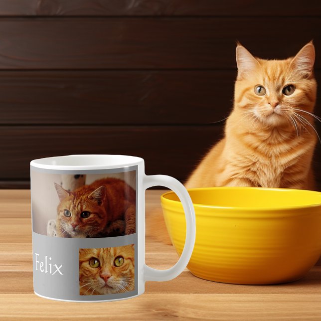 Caneca De Café Presente de Foto Pet Personalizar Gato de Cão Pers (Criador carregado)