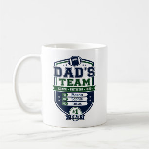 Caneca De Café Presente de futebol personalizado do time do papai