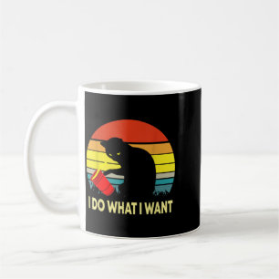 Caneca De Café Presente de Gato Engraçado Pôr do Sol Vintage Eu F