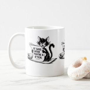 Caneca De Café Presente De Gato Hilário Para Escritório Ou Pai De