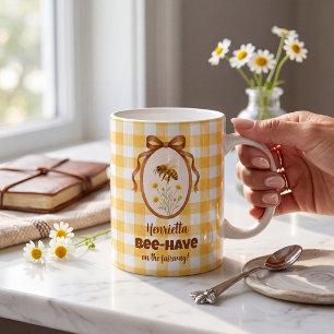 Caneca de café presente de golfe Abelha Engraçada
