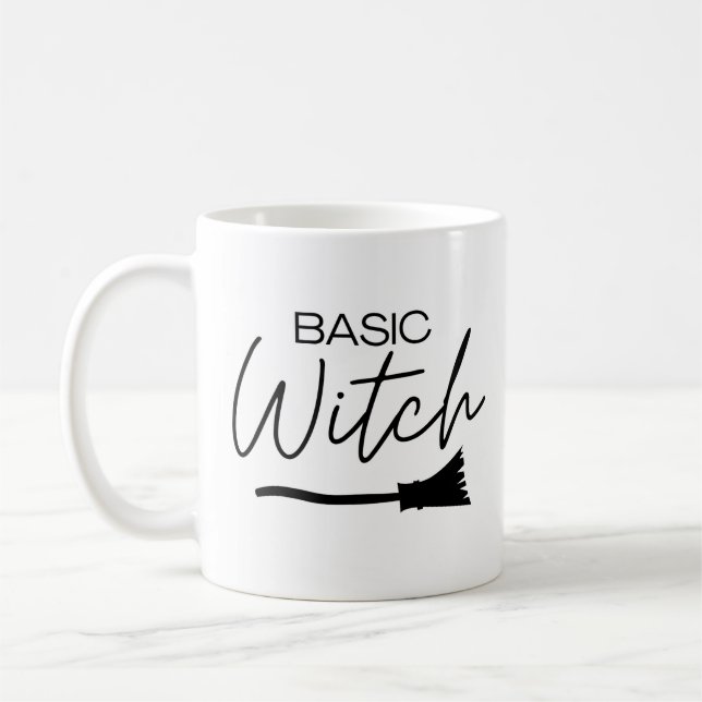 Caneca De Café Presente de Halloween da Bruxa Básica (Esquerda)