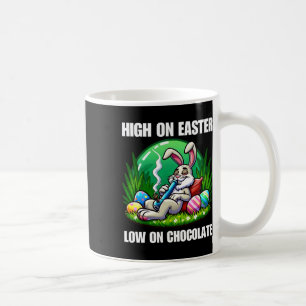 Caneca De Café Presente de Humor Divertido do Coelho da Páscoa co
