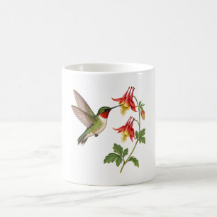 Caneca De Café Presente de Jardim de Beija-flor para Amantes de P