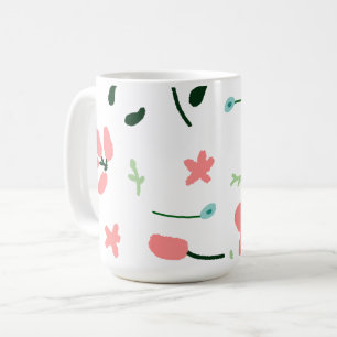 Caneca De Café Presente de Jardim de Floral Rosa