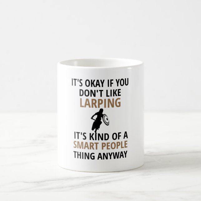 Caneca De Café Presente de Larping| Ação ao vivo do Larper (Centro)