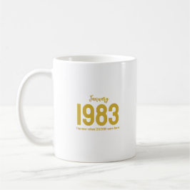 Caneca De Café Presente de legenda de texto personalizável de mês