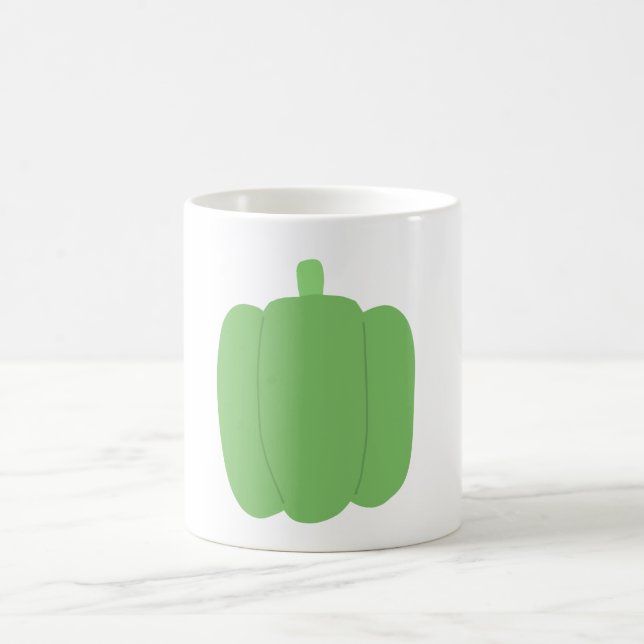 Caneca De Café Presente de Legume Pimentão Verde Fofo (Centro)
