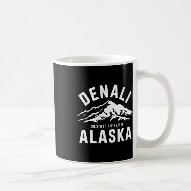 Caneca De Café Presente de Lembrança da Montanha Denali Alasca Ca (Direita)