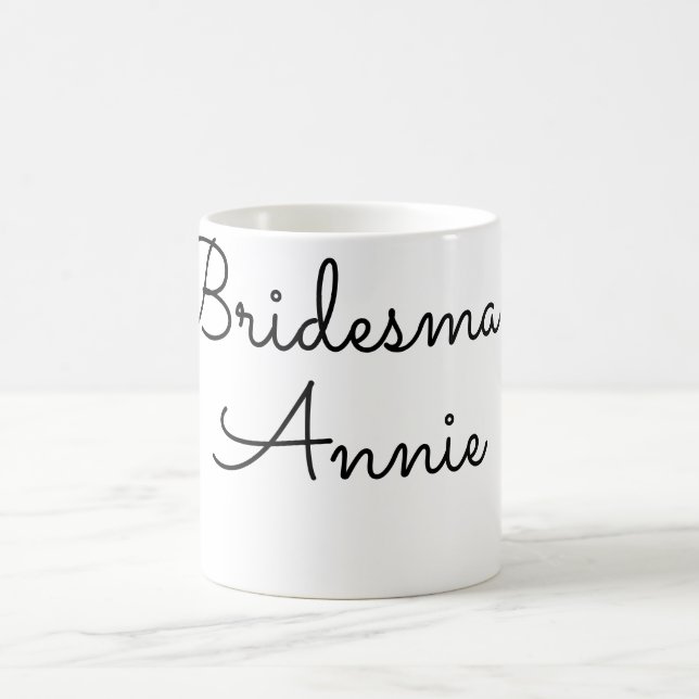 Caneca De Café presente de madrinha de casamento simples minimali (Centro)