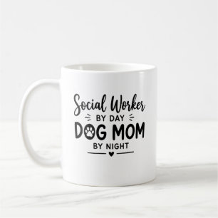 Caneca De Café Presente de Mãe Cachorro Trabalhadora Social