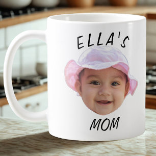 Caneca De Café Presente de Mãe com Foto de Bebê Personalizada