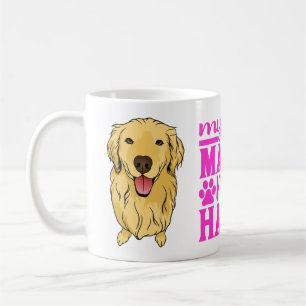 Caneca De Café Presente de Mãe de Cachorro Bonito Golden Retrieve