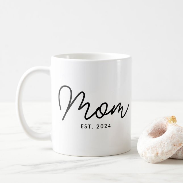 Caneca De Café Presente de Mãe Estabelecida Nova (Com Donut)
