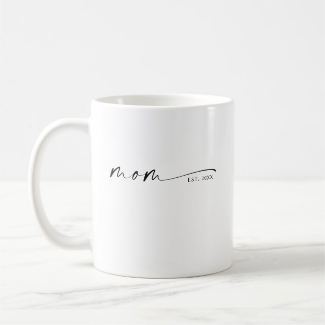 Caneca De Café Presente de Mãe Estabelecida Nova Mãe (Esquerda)