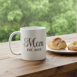 Caneca De Café Presente de Mãe Estabelecida Nova Mãe