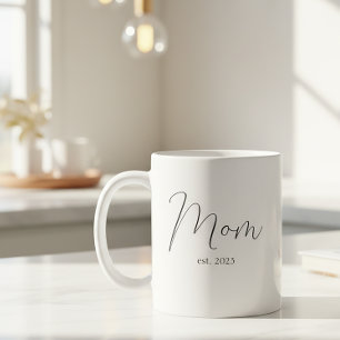 Caneca De Café Presente de Mãe Estabelecida Nova Mãe
