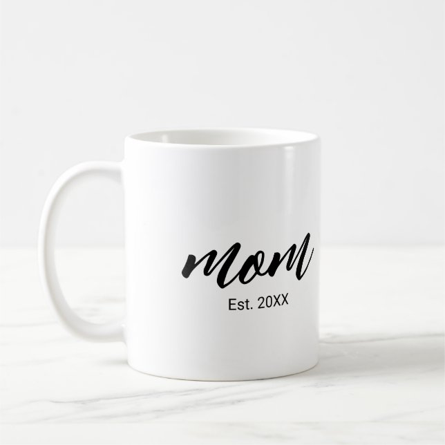 Caneca De Café Presente de Mãe Estabelecida Nova Mãe (Esquerda)