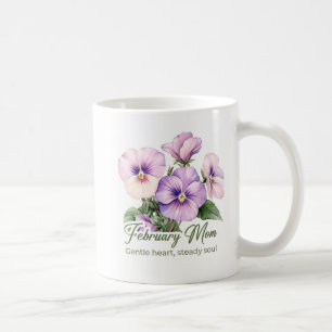 Caneca De Café Presente de Mãe Flor de Nascimento de Fevereiro In