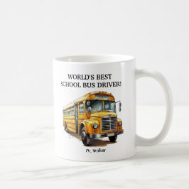 Caneca De Café Presente de melhor driver de barramento escolar do