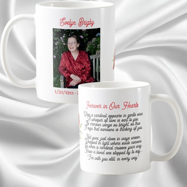 Caneca De Café Presente de Memória do Poema do Cardinal (Criador carregado)