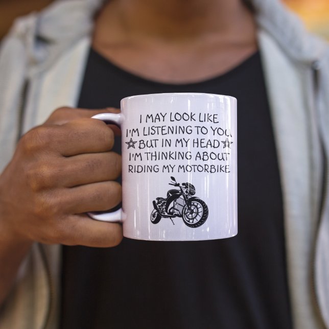Caneca De Café Presente de Motocicleta, Presente de Moto, Present (Criador carregado)
